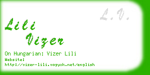 lili vizer business card